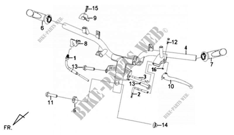 CABLE SWITCH HANDLE LEAVER for SYM ALLO GT 50 (25 KMH) (AJ05W9-NL) (L3-L4) 2013