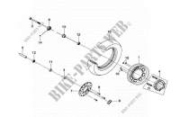 FRONT WHEEL ASSEMBLY for SYM MIO 50 (25 KMH) (HU05W9-6) (K9) 2009