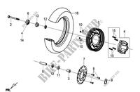 FRONT WHEEL ASSEMBLY for SYM MIO 50 (25 KMH) (HU05WB-6) (L0-L5) 2011