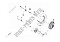FRONT WHEEL ASSEMBLY for SYM MIO 50 (25 KMH) (HU05WBZ1-6) (L2) 2012