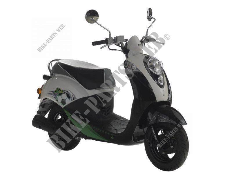 WHITE/GREEN (WH 011S/GN 361S) for SYM MIO 50 (45 KMH) (HU05W8-6) (K9) 2009