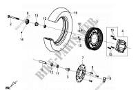 FRONT WHEEL ASSEMBLY for SYM MIO 50 (45 KMH) (HU05WA-6) (L1-L4) 2011