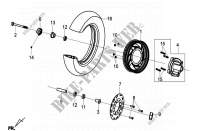 FRONT WHEEL ASSEMBLY for SYM MIO 50 (45 KMH) (HU05WA-6) (L5) 2015