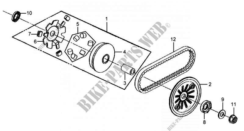 MOVABLE DRIVE FACE for SYM MIO 50 (HU05W1-6) (K5) 2005