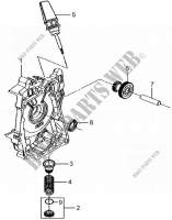 ENGINE CASINGS for SYM MIO 50 (HU05W-6 - HU05W-F) (K7) 2007