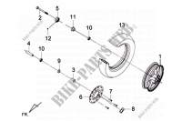 FRONT WHEEL ASSEMBLY for SYM MIO 50 (HU05W8-6) (L0) 2010
