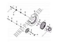 FRONT WHEEL ASSEMBLY for SYM MIO 50 (HU05W-T) (K6-K9) 2006