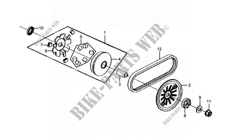 MOVABLE DRIVE FACE for SYM MIO 50 (HU05W-T) (K6-K9) 2006