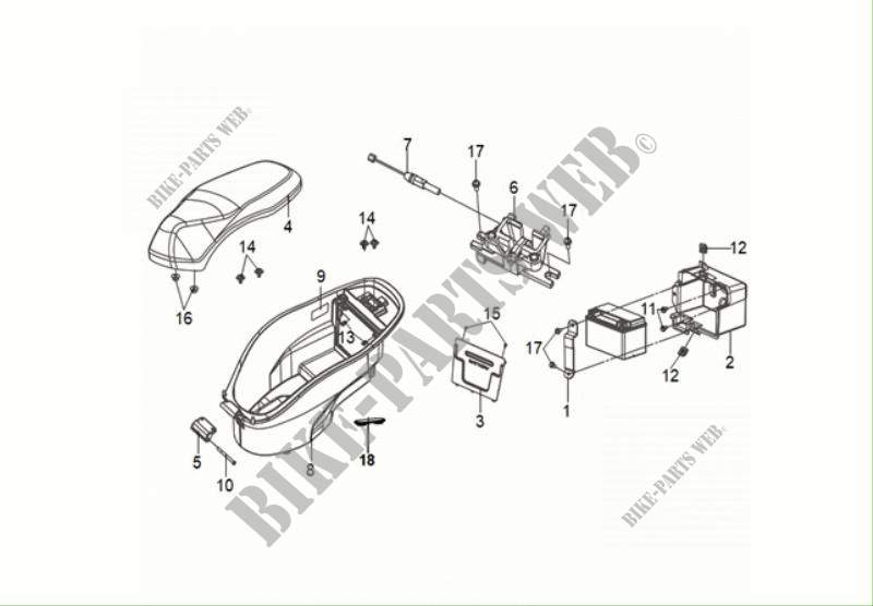 SEAT   LUGGAGE BOX for SYM MIO 50I (FS05W2-EU) (E5) (M1) 2021