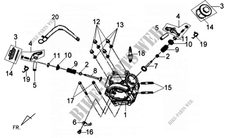 CYLINDER HEAD for SYM ORBIT II 50 (45KMH) (AE05W-6) (K8-L5) 2012