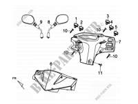 FRONT HANDLE COVER for SYM ORBIT II 50 (45KMH) (AE05W-S - AE05W-F) 2012