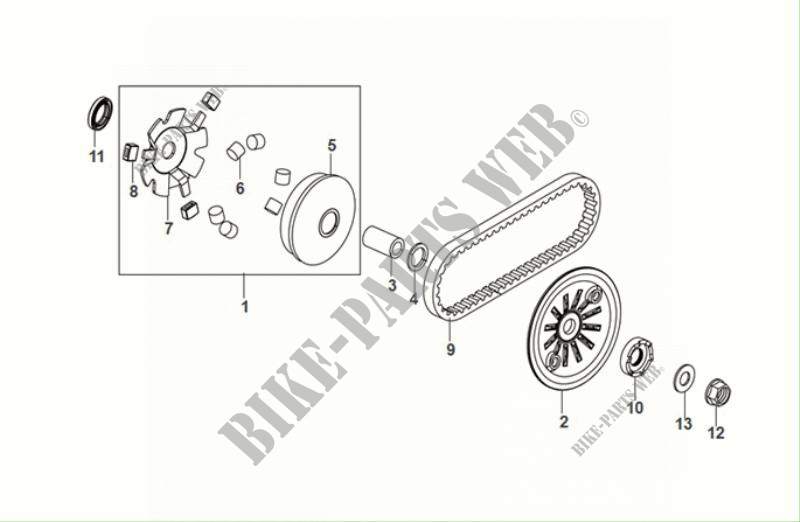 MOVABLE DRIVE FACE for SYM ORBIT III 50 (XE05W2-NL) (E5) (M1) 2021
