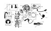 CARBURETOR ASSEMBLY / INNER PIPE ASSEMBLE for SYM MIO 100 (HU10WC-F) (K9-L4) 2009