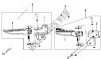 RIGHT LEFT FOOTPEGS for SYM MIO 100 (HU10WC-F) (L2-L4) 2014