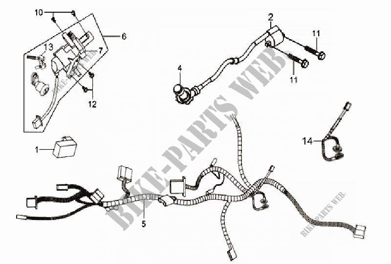 ELECTRICAL HARNESS for SYM MIO 100 (HU10WC-T) (K9) 2009