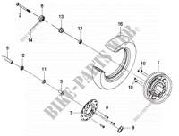 FRONT WHEEL ASSEMBLY for SYM MIO 100 SS (HU10W1-6) (K5) 2005