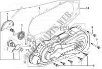 ENGINE CASINGS for SYM DD50 FIX (25 KMH) E2 (FT05V2-6) (K4) 2004