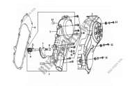 ENGINE CASINGS for SYM EURO MX 125 (HF12W1-6) (METRO EUROPE 125 DUAL DISK) 2002
