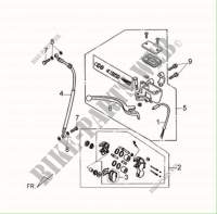 FRONT REAR BRAKE for SYM FIDDLE II 125S (AX12W1-6) (L0-L4) 2013