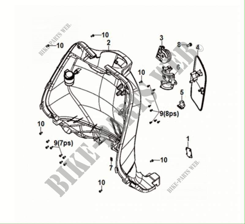 FRONT INNER COVER for SYM FIDDLE IV 125 (XG12W1-EU) (M0) 2020