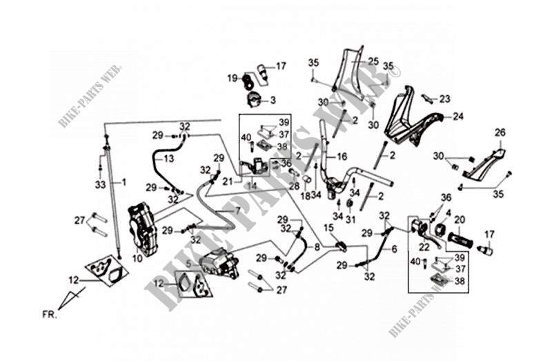 HANDLE   BRAKE ASSY for SYM GTS 125 EFI (LM12W6-F) (L0-L3) 2011