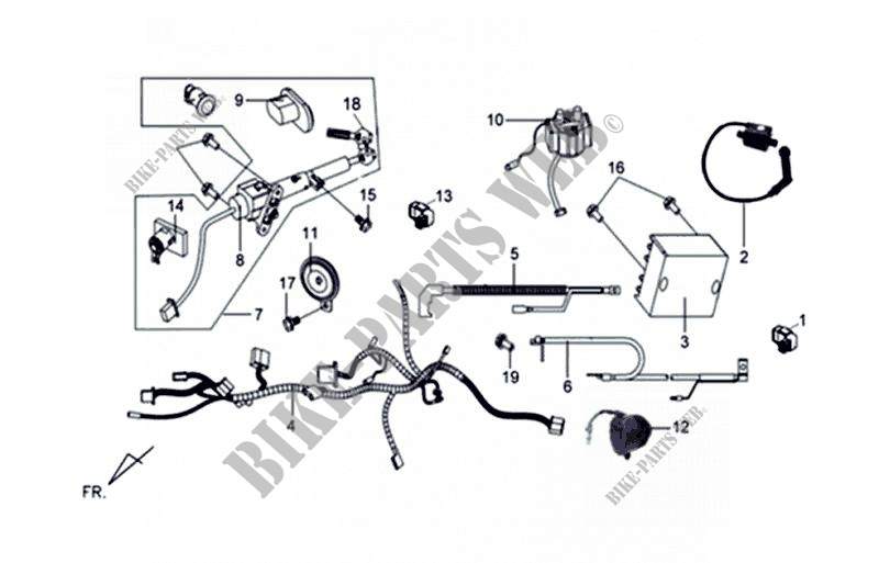 WIRE HARNESS   ELECTRICAL PART for SYM GTS 125 EFI (LM12W6-F) (L0-L3) 2010