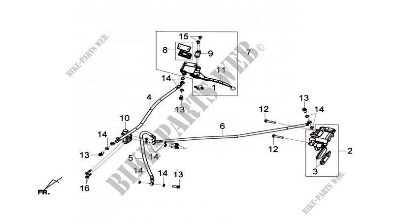 REAR BRAKE for SYM GTS 125I (LN12W2-FR) (L4) 2014