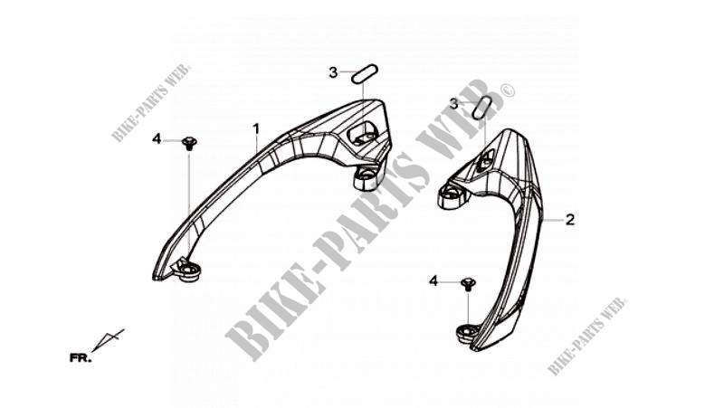 RIGHT LEFT REAR CARRIER for SYM GTS 125I (LN12W6-FR) (L6) 2016