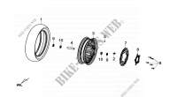 REAR WHEEL for SYM GTS 125I ABS (LN12W9-EU) (L4-L5) 2014