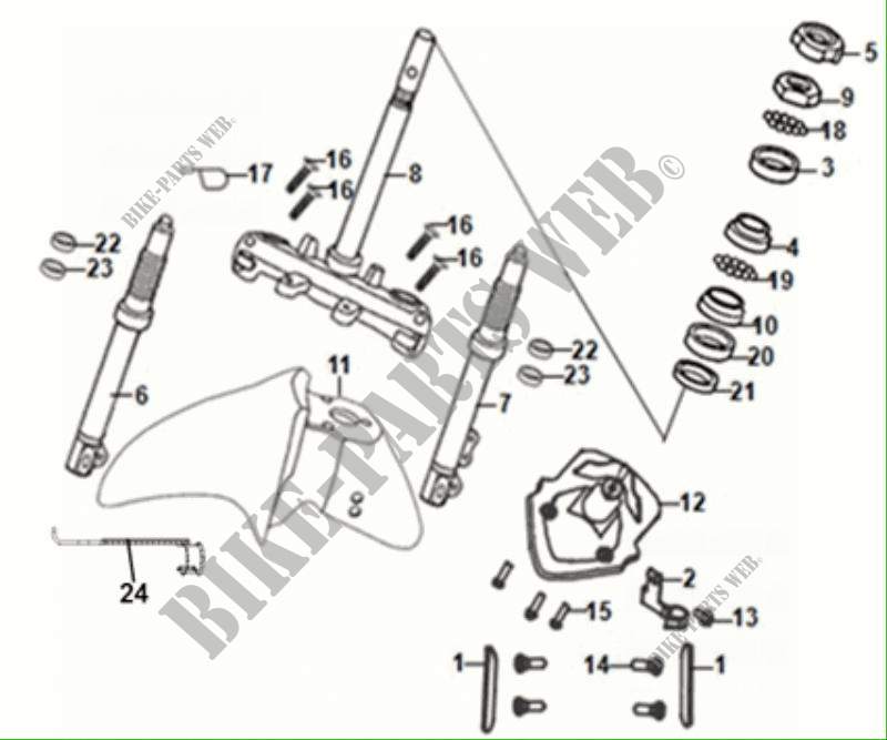 STEERING STEM / FRONT FORK for SYM JET 14 125I-X8A (XC12W1-EU) (E4 AIR COOLED) (L7-M0) 2017