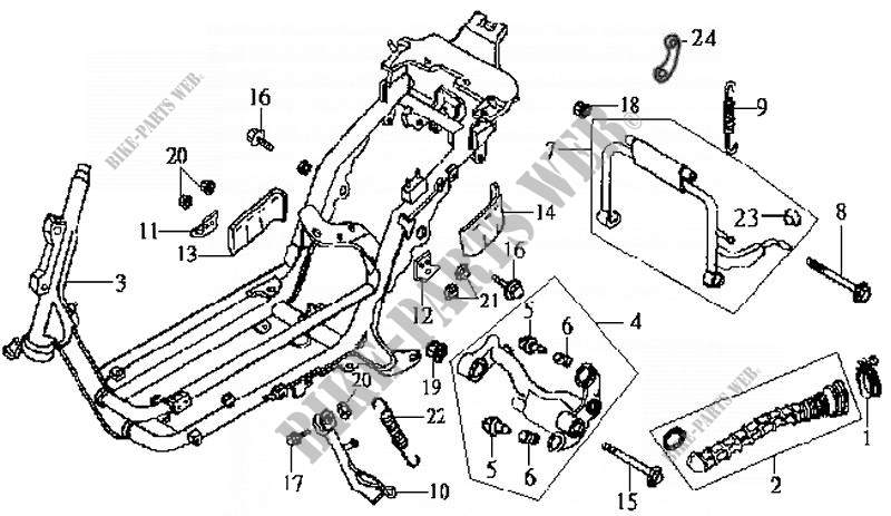 CHASSIS for SYM JOYRIDE 125 (LD12W-6 - LD12W-F) (K7) 2007