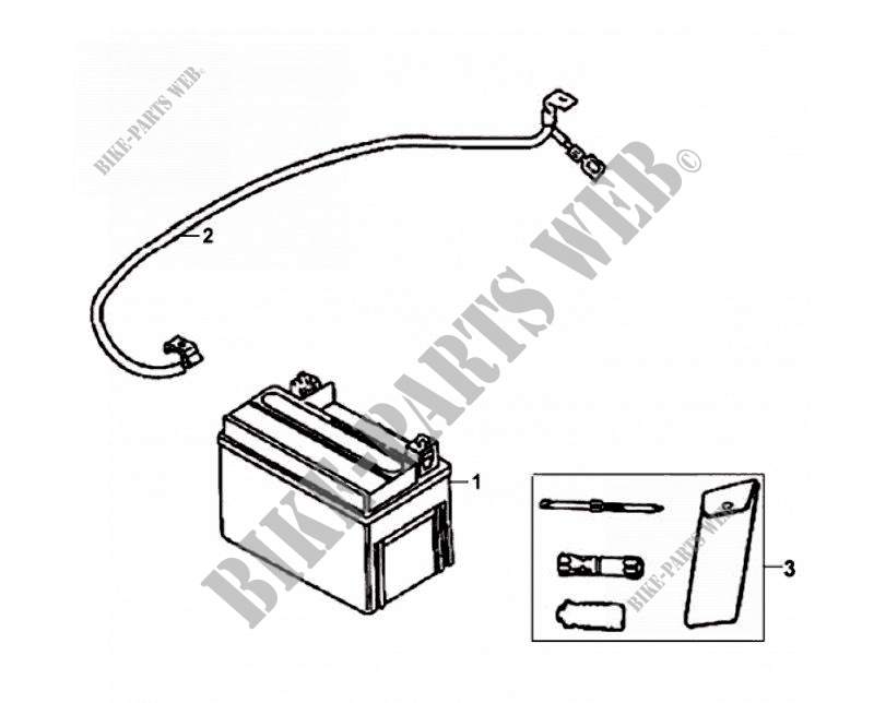BATTERY   TOOL BOX for SYM FIDDLE II 50 (25 KMH) (OLD ENGINE) (AW05W1-6) (K7-K8) 2007