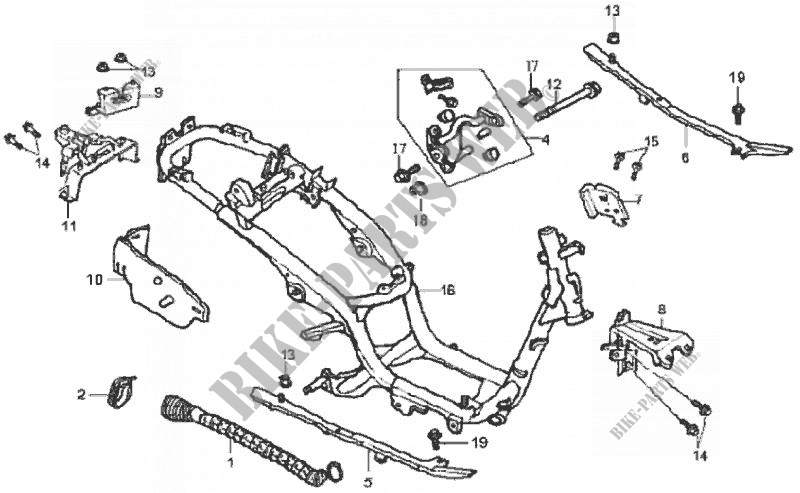 CHASSIS for SYM MEGALO 125 E2 (AK12W1-6) (K5) 2005