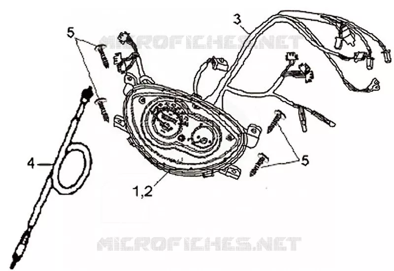 Câble Compteur De Vitesse Original SYM Pour Symphony 125 2009 - Neuf Avec étiquettes