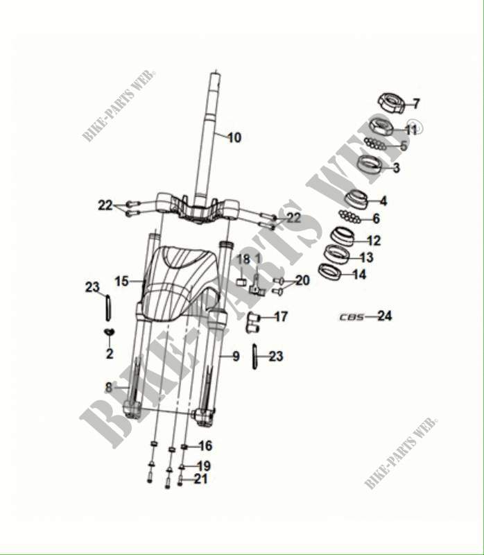 STEERING STEM   FRONT CUSHION for SYM SYMPHONY 125 S (XF12W1-IT) 2019