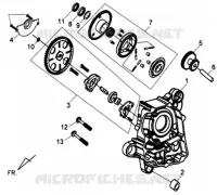 RIGHT CRANKCASE - OIL PUMP ASSEMBLY  125 sym-motorcycle 2014 SYMPHONY SR 125 (AZ12W1-T) (L0-L5) 12