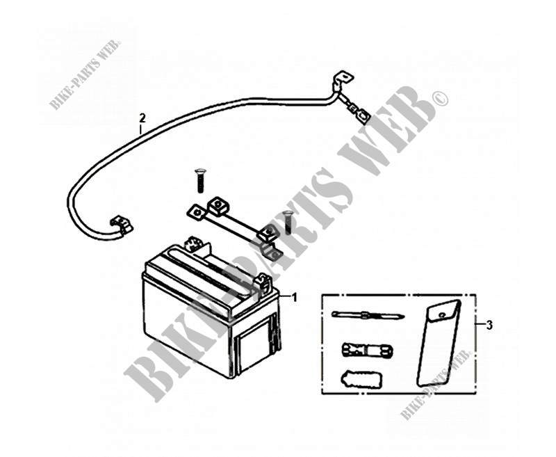 BATTERY   TOOL BOX for SYM FIDDLE II 50 (45 KMH) (AF05W4-EU) (E4) (L8-M0) 2020