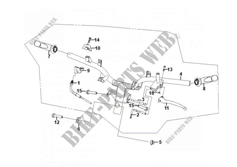 CABLE   SWITCH   HANDLE LEVER for SYM FIDDLE II 50 (45 KMH) (AF05W4-EU) (E4) (L8-M0) 2019