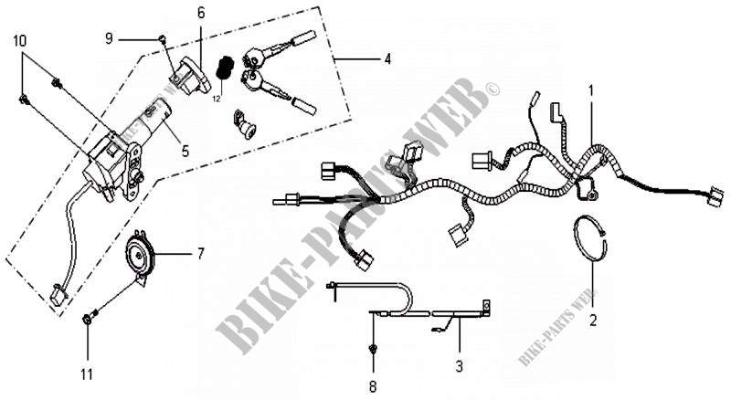 ELECTRICAL HARNESS for SYM VS 125 (HA12A6-4) 2006