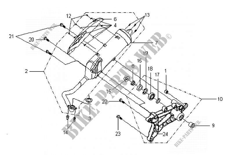EXHAUST for SYM VS 125 (HA12A6-4) 2006