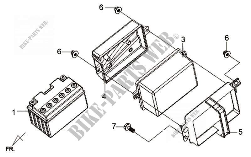 BATTERY   TOOL BOX for SYM VS 125 (HV12WB-F) (K9-L3) 2009
