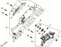 EXHAUST PIPE / SWING ARM for SYM VS 125S (HV12WD-6) (L0-L4) 2014