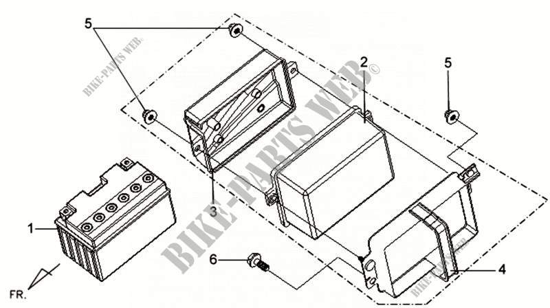 BATTERY   TOOL BOX for SYM VS 125S (HV12WD-6) (L0-L4) 2010