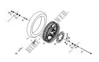 FRONT WHEEL ASSEMBLY for SYM WOLF 125 SBN (L4) 2014