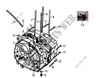 ENGINE CASINGS for SYM XS125 (MD12B2-E) (L1) 2011