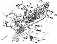 LEFT CRANKCASE for SYM FIDDLE II 50 (45 KMH) (AF05W-6) (NEW ENGINE) (K9-L2) 2009
