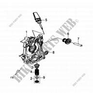 RIGHT CRANKCASE COVER for SYM FIDDLE II 50 (45 KMH) (AF05W-6) (NEW ENGINE) (K9-L2) 2009