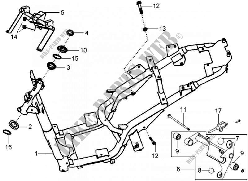 CHASSIS for SYM HD 200 (LH18W-6) 2007