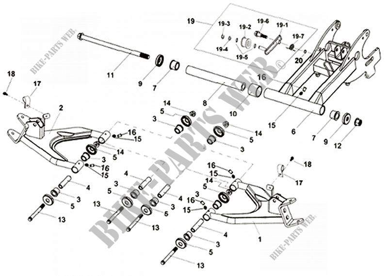 SWING ARM for SYM TRACKRUNNER 200 (UA18A2-F) (K5-K6) 2005