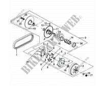 DRIVEN PULLEY ASSY for SYM GTS 250 EURO 2 (LM25W-6) (K5-K6) 2005